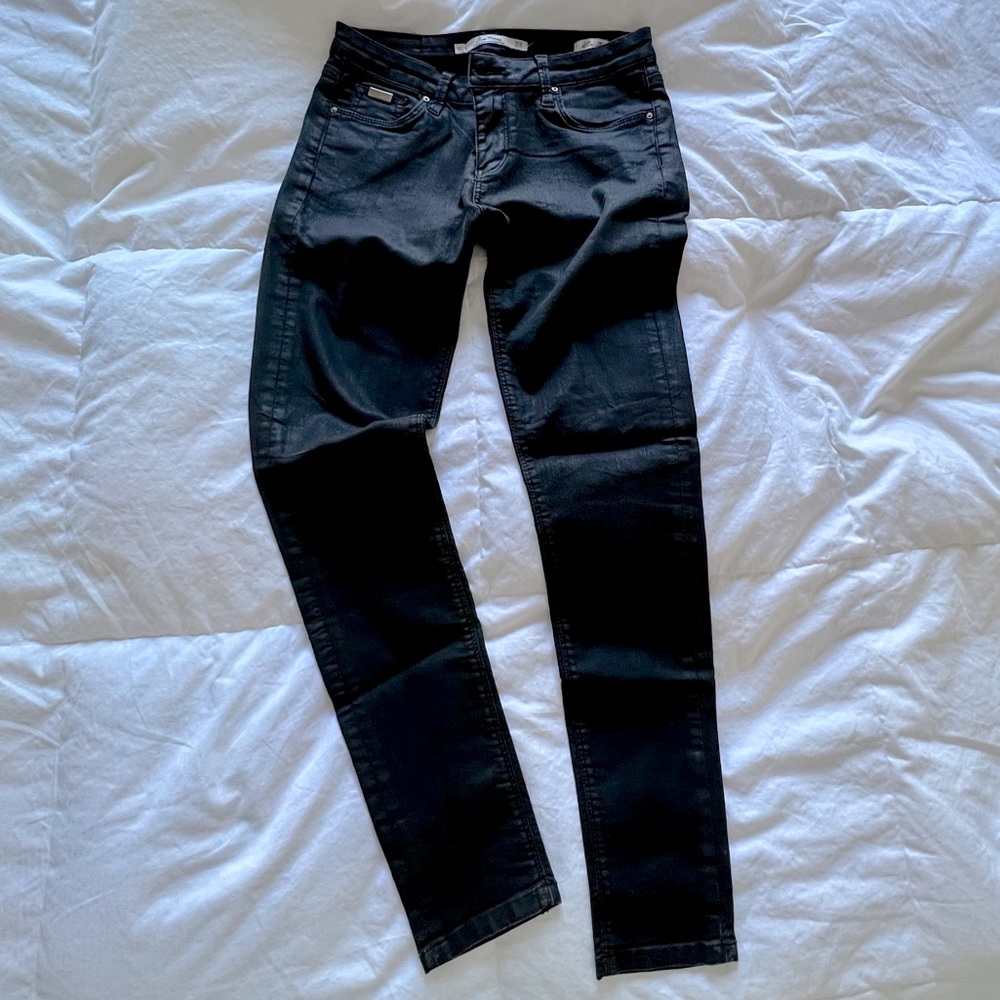 Zara Woman Premium Denimwear Collection Black Jeans, Size 2